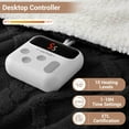 thumbnail image 3 of Garvee Full Electric Blanket, 72"x84" Sherpa Heated Blanket w/10 Heat & Timer Settings, Machine Washable, Black, 3 of 8