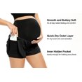 thumbnail image 4 of Pantalones cortos de entrenamiento para maternidad AMPOSH Quick-Dry con bolsillo Black XL, 4 of 6