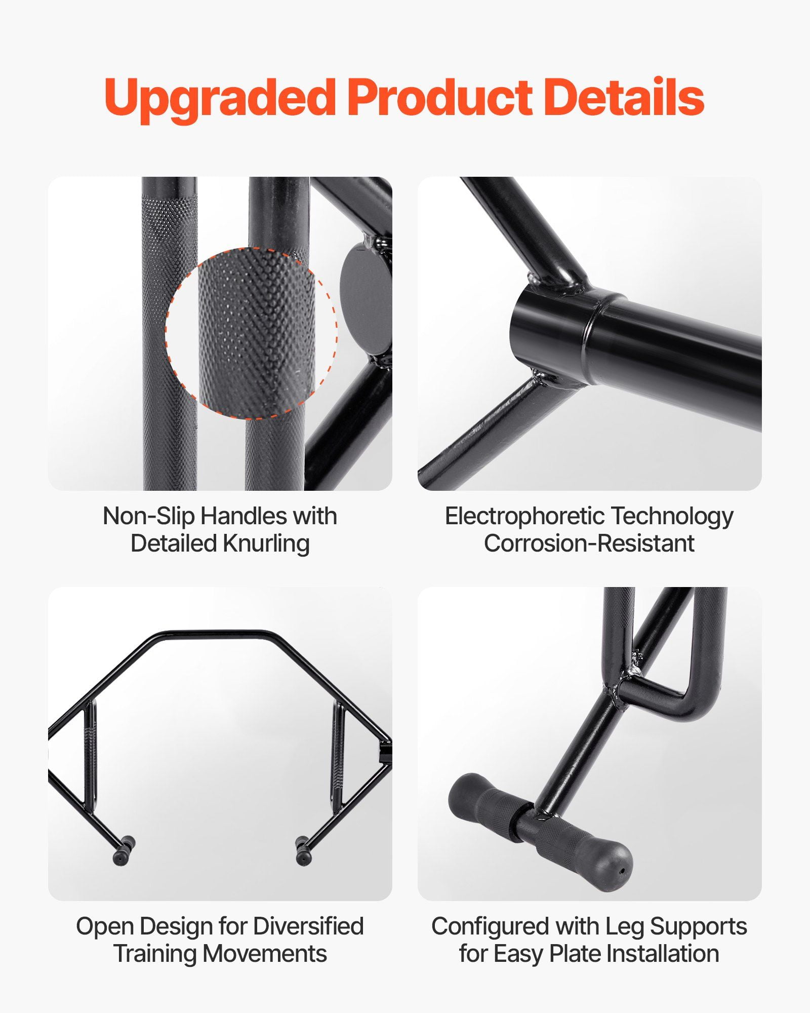 Trap Bar Hex Bar, Open-Ended Frame Hex Barbell, 800 LB Capacity Shrug Bars with Knurled Grips - Strength Training Equipment for Squats, Deadlifts, Shoulder Press for Home Gym