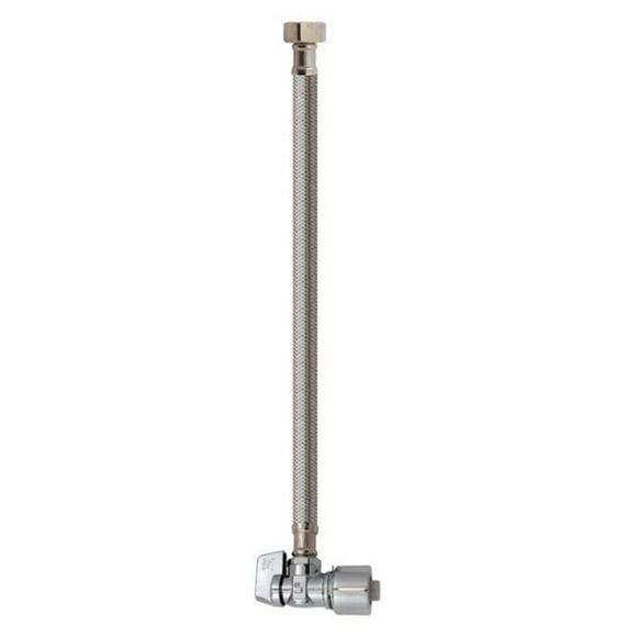 Keeney 2622PCPOLFL20K Raccord de Robinet de Soupape d'Angle de 0,5 Po Quart de Tour