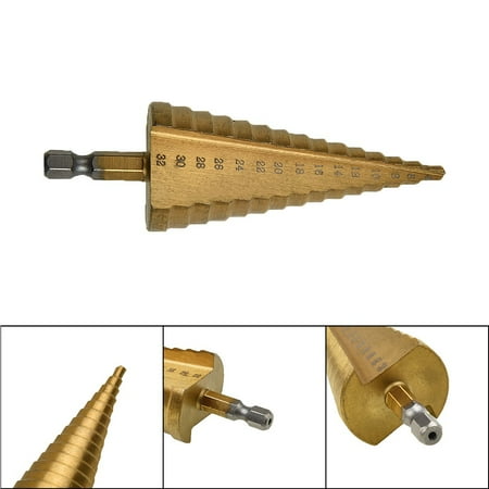 

GLFSIL 4-12mm 4-20mm 4-32mm HSS Step Cone Drill Bit Hole Cutter Dint Tool Hex Shank