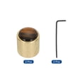 thumbnail image 3 of Uxcell Guitar Bass Dome Knobs Amber Top 6mm Gold Metal Volume Tone Control with Inner Hexagon Spanner 2 Pack, 3 of 6
