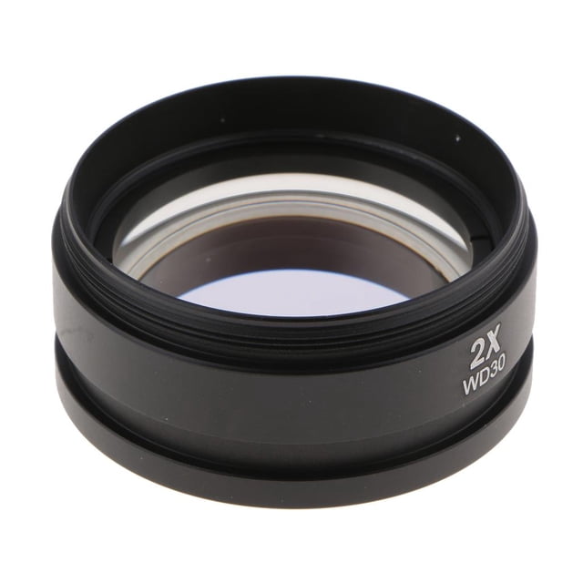 Metal 2x AUX. Lente Auxiliar Para Microscopio Esté Con Rosca De Montaje M48mmx0.75, Distancia De Trabajo 30 Mm Hugo Lente objetiva AUX Barlow