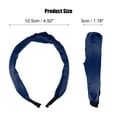 thumbnail image 5 of Unique Bargains Satin Knot Headband Hairband for Women 1.2 Inch Wide Navy Blue, 5 of 7