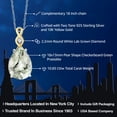 thumbnail image 2 of 925 Sterling Silver and 10K Yellow Gold 2 Tone Pear Shape Checkerboard Green Prasiolite and White E-F Lab Grown Diamond Keren Hanan Pendant Necklace for Women (9.60 Ctttw, with 18 inch Chain), 2 of 5