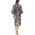 thumbnail image 5 of Nexjvus Women's Robes Kimono Robe Floral Long Satin Robe with Belt Size S, 5 of 5