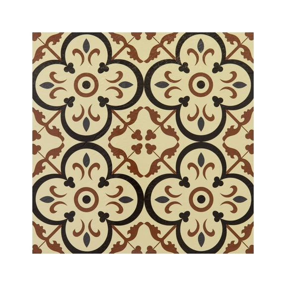 Simple Elegance by Ben&Jonah Classic 12" x 12" Self Adhesive Vinyl Floor Tile - Burch - 20 Tiles - 20 sq. ft.