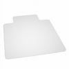 ES Robbins Chair Mat for Flat to Low Pile Carpet - 45"W x 53"L with 25"x 12" Lip - - Clear