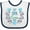 White and Navy, variant on Inktastic My Opa Loves Me with Flowers and Hearts Boys or Girls Baby Bib