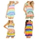 thumbnail image 5 of Qarigey Conjunto de pijama de 2 uds., pantalones cortos de verano a rayas, ropa de dormir para mujer Pijama Azul L, 5 of 8