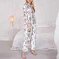 thumbnail image 3 of Goofa Rose Flower B Printed Women’s 2 Piece Pajama Set Super,Pajamas Women's Long Sleeve Sleepwear Soft Button Down Loungewear Pjs Lounge Set Nightwear-Small, 3 of 9