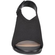 Bella Vita Women's Marin Wedge Sandals - Black Knit Size 5M