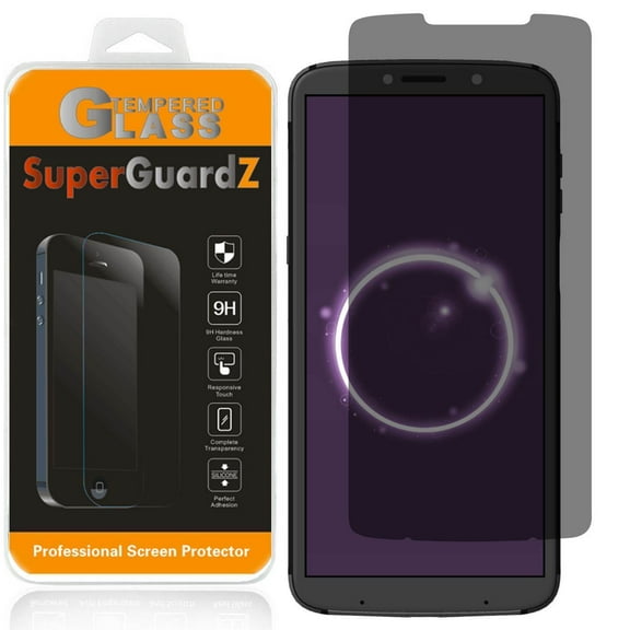For Motorola Moto Z3 Play - SuperGuardZ Privacy Anti-Spy Tempered Glass Screen Protector, 9H, Anti-Scratch, Anti-Bubble, Anti-Fingerprint