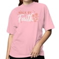 thumbnail image 2 of Walk By Faith Women's Pink T-shirt, 2 of 3