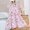 White, variant on ZHOGXU Children Kids Girls Summer Dress Flying Sleeve Round Neck Floral Print Knee Length Comfortable Fashiona Dresses For Casual Daily Wear,Green,5-6 Years