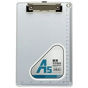Chris.W A5 Recycled Aluminum Clipboard with Low Profile Clip and Hanging Hole - cm & Inch Dual Scales Stationery(6''x