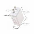 2 Pcs Multiple USB Wall Charger, 3.1A 3 Port USB Travel Power Adapter, All in One Worldwide Cell
