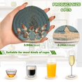 thumbnail image 5 of 6 Pcs Drink Coasters with Holder 3.94in Woven Coasters for Drinks Snowman with A Christmas Hat Coaster Set for Protection Table, 5 of 7