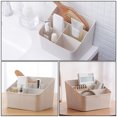 thumbnail image 4 of KAKOWELY Durable Plastic Storage Rack for Snacks Tea Bags Pens Business Cards Beige 7.8x4.3x5.9 Inches,7.48"X6.3"X5.51", 4 of 4