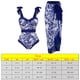 thumbnail image 4 of Traje De Baño Damas Traje De Baño Damas 2 piezas de traje de baño de playa para mujer con cordones y vestido para deportes acuáticos (S de dos piezas), 4 of 8