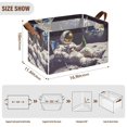 thumbnail image 7 of Yayeee Foldable Storage Basket for Shelves with Handles Waterproof Cloth Bins, Beige Astronaut, 7 of 7