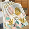 thumbnail image 4 of HongHeng Easter Eggs Throw Blanket, Cute Soft Ligtweight Blanket, Durable Cozy Anti-Pilling Flannel Fleece Blanket for Baby Kids Girls Gift Home Decor 27x39 in, 4 of 7
