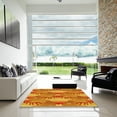 thumbnail image 7 of Ahgly Company Machine Washable Indoor Round Transitional Orange Red Orange Area Rugs, 5' Round, 7 of 7