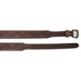 thumbnail image 2 of 36  Western 1-3/4" Tapered Brown Antique Leaf Tooled Leather Belt 26RT73T, 2 of 2