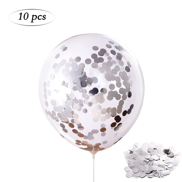 100 puntos globos pegamento punto accesorio globos adhesivos pegatina boda cumpleaños fiesta decoraciones niños DIY globo decoración de pared Kits de decoración para fiestas Plata lentejuelas Injueey HA002061-06