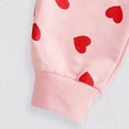 thumbnail image 4 of Gerichy Baby Toddler Kids Girl 2-piece Valentine’s Day Clothing Set 6 12 18 24 Months 2T 3T Ruffle Long Sleeve Heart Bow Print Sweatshirt with Sweatpants Outfit, 4 of 7