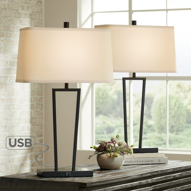 360 Lighting Modern Table Lamps 27, How Tall Should Lamps Be On End Tables