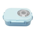 thumbnail image 4 of Thermal Bento Box, Double Layer Bento Containers 1450ml  For Picnic Brown,Green,Pink,Beige,Yellow,Light Blue, 4 of 8