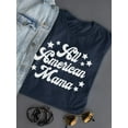 thumbnail image 3 of All American Mama Stars Quote Shaped T-Shirt Women -Smartprints Designs, Female x-Large, 3 of 4