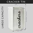 thumbnail image 6 of AuldHome Design Rustic White Cracker Tin; Square Enamelware Classic Cracker Canister, 6 of 10
