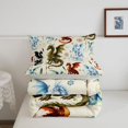 thumbnail image 5 of Homewish Wild Dragon Queen Comforter Set,Vintage Animals Comforter Sets Queen,Beige,Light Gray Reversible,3pcs,1 Comforter and 2 Pillowcases, 5 of 7