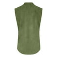 thumbnail image 4 of Womens Shirts Fashionfor Wear Sleeveless Button Up Versatile Solid Color For Jeans Womens Dressy Casual Shirts,GN2,L, 4 of 5