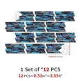 thumbnail image 2 of 12Pcs Self Adhesive Backsplash Tiles Stickers Wall Decals 4.72 x 9.68inch Blue Purple and Gray Stone Brick DIY Decor Peel and Stick Tile, 2 of 6