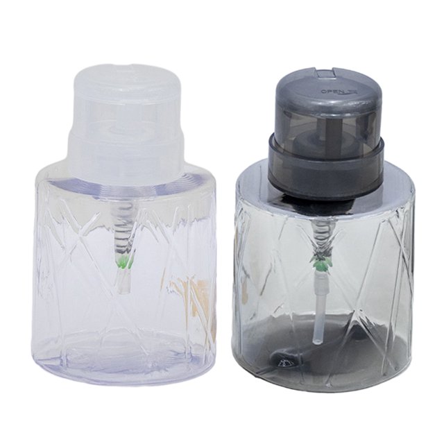 1/2 Pcs Lockable Empty Pump Dispenser Nail Manicure Makeup Remover Lightweight Refillable Pressure Container Tool