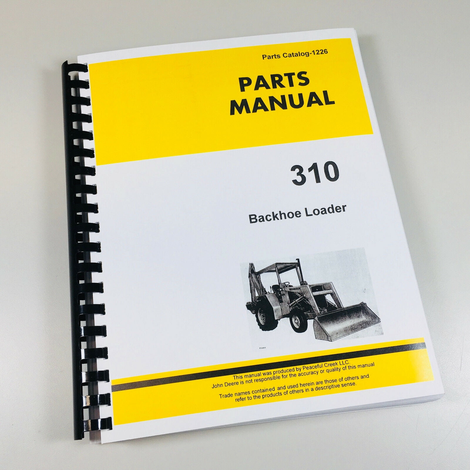 Parts Manual For John Deere 310 Tractor Backhoe Loader Catalog Assembly