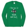 thumbnail image 2 of Wild Bobby, I Love You To Texas And Back Plaid Pop Culture Mens Long Sleeve Shirt, Kelly, Medium, 2 of 3