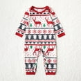 thumbnail image 5 of Pijamas familiares a juego con estampado de copos de nieve en rojo, de manga larga (resistentes al fuego), 5 of 5