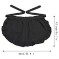 thumbnail image 3 of Jiibva Ruffled Maid Apron Black Waitress Apron Adjustable Half Apron Maid Costume Accessory for Restaurant Hotel Coffee Shop, 3 of 7