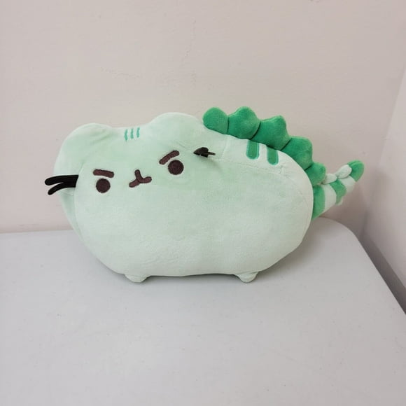 Hweilai Pusheen Green Cat, Plush Cat, 9.5"