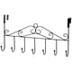 thumbnail image 1 of Perchero de acero inoxidable para puerta con 7 ganchos, perchero para puerta, perchero, perchero, perchero, perchero, perchero, perchero, perchero, cocina, sala de estar, pasillo, baño，Negro, 1 of 4