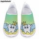 thumbnail image 1 of Zapatos planos informales con estampado de dientes de dibujos animados de Doginthehole para mujer, zapatos de malla transpirables y sin cordones, cómodos y livianos para enfermera, 1 of 5