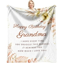 Grandma Birthday Gifts, Best Birthday Gifts for Grandma, Grandma Gifts for Birthday, Grandmother Birthday Gifts from Grandchildren, Birthday Presents for Grandma Throw Blanket 60 x 50 Inch