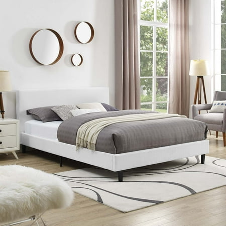 Modway Anya Queen Fabric Bed in White