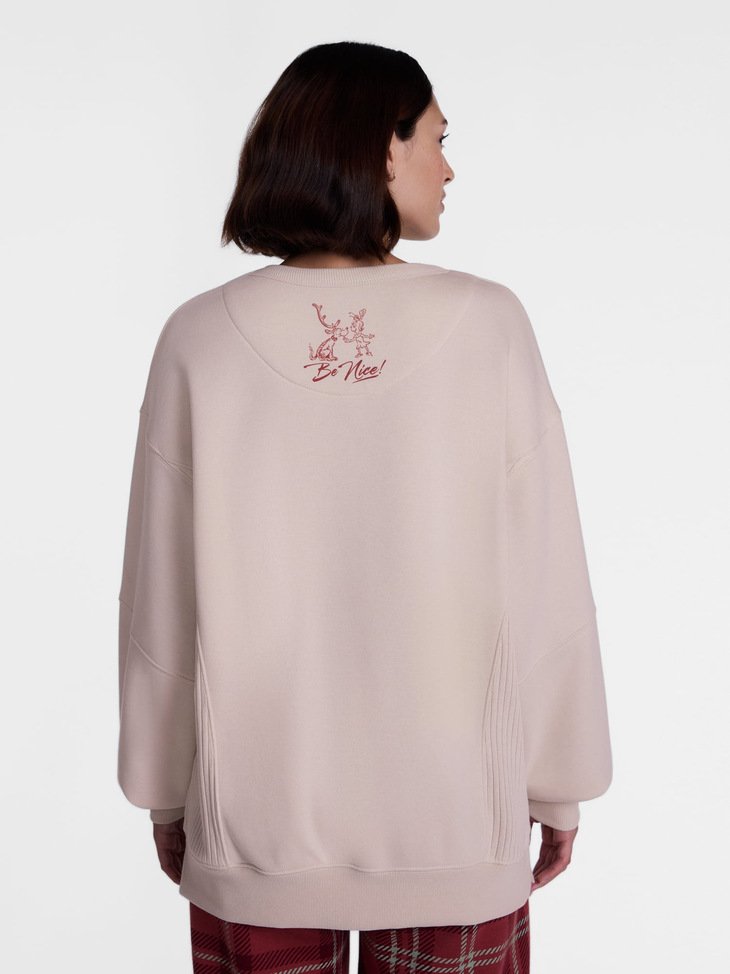 The Grinch Women's Graphic Sleep Top with Long Sleeves, Sizes XS-3XL