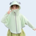 thumbnail image 5 of Bovxnpu Boys Girls Tops Lightweight Long Sleeve Zip Up Hoodie Jacket, Girls Thin Zip-Up Hoodie Sun Protection Jacket Hooded Shirt Pockets Running Outdoor Free Size, 5 of 6
