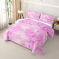 thumbnail image 3 of Erosebridal Pink Wash Texture Quilt King,Modern Minimalist Art King Coverlet Set For Girls,3pcs, 3 of 7